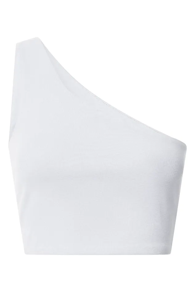 Bonny Top 8211 One Shoulder Crop Top In White Women Showpo Curve Clothes