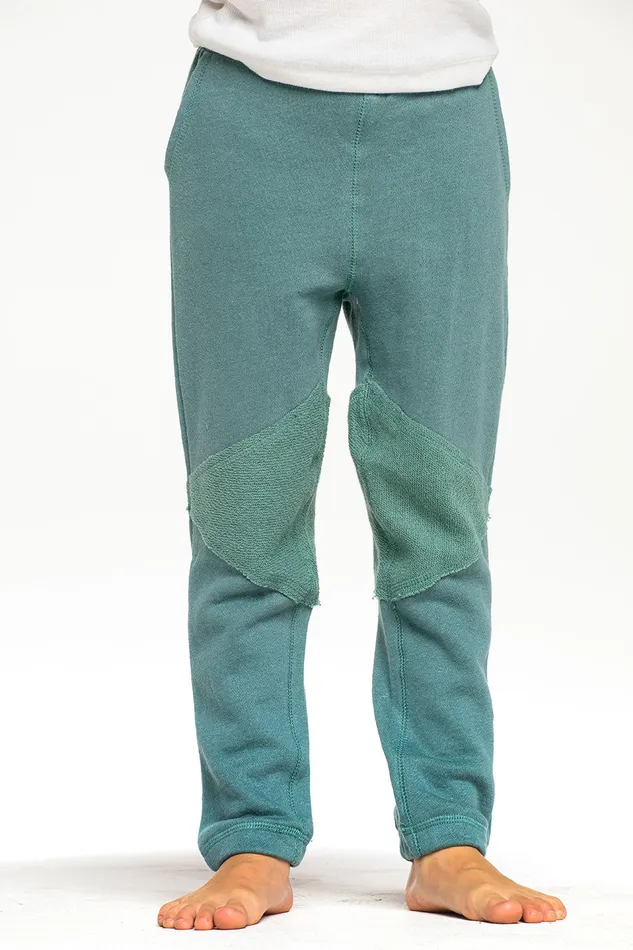 Bottoms Chaser Brand Boys Linen French Terry Blocked Reverse Panel Easy Jogger