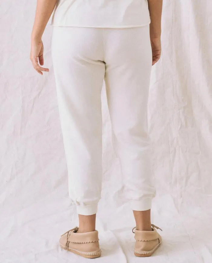 Bottoms Women039s The Great The Cropped Sweatpant Washed White
