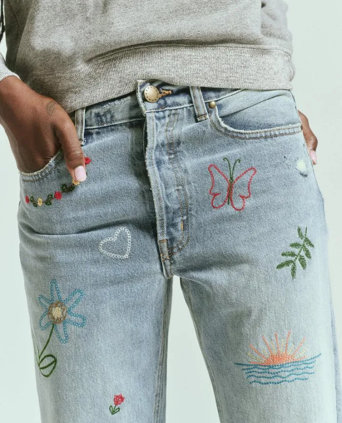 Bottoms Women039s The Great The Embroidered Wayne Jean Kentucky Wash