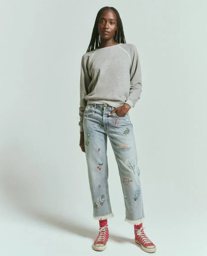 Bottoms Women039s The Great The Embroidered Wayne Jean Kentucky Wash