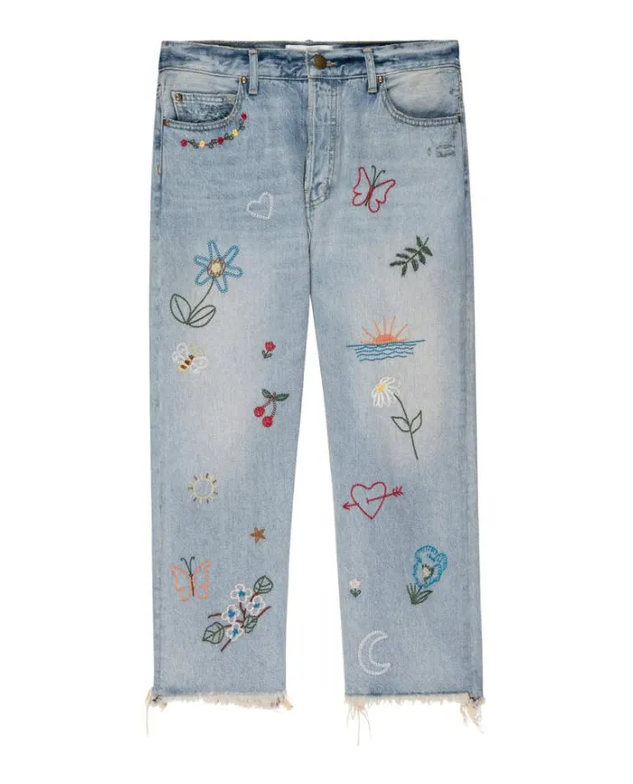 Bottoms Women039s The Great The Embroidered Wayne Jean Kentucky Wash