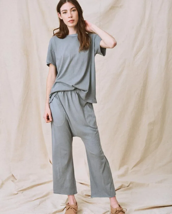 Bottoms Women039s The Great The Jersey Crop Dusty Blue