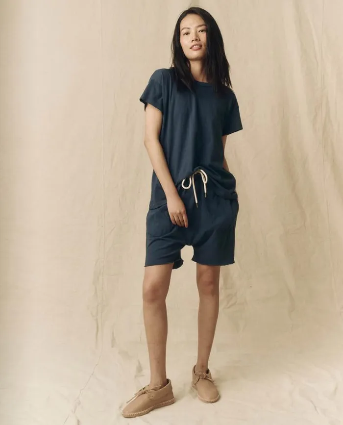 Bottoms Women039s The Great The Jersey Jogger Short Nautical Navy