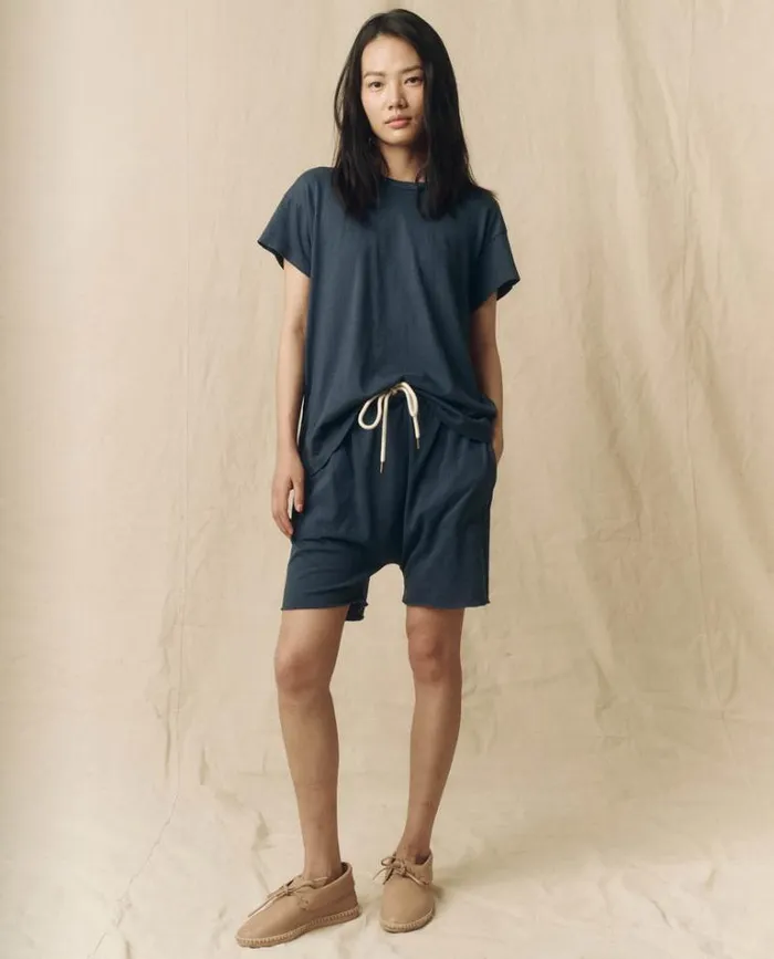 Bottoms Women039s The Great The Jersey Jogger Short Nautical Navy