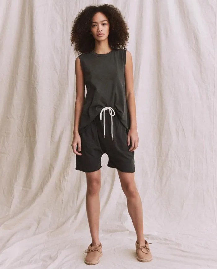 Bottoms Women039s The Great The Jersey Jogger Short Washed Black