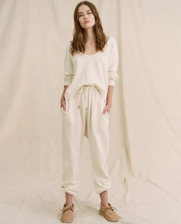 Bottoms Women039s The Great The Jogger Sweatpant Washed White