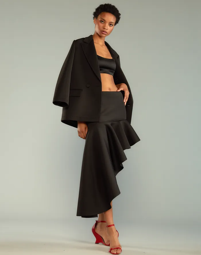 Bottoms Women Cynthia Rowley Asymmetrical Bonded Skirt