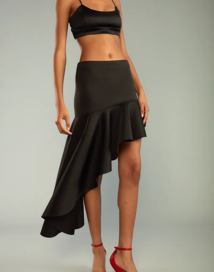 Bottoms Women Cynthia Rowley Asymmetrical Bonded Skirt