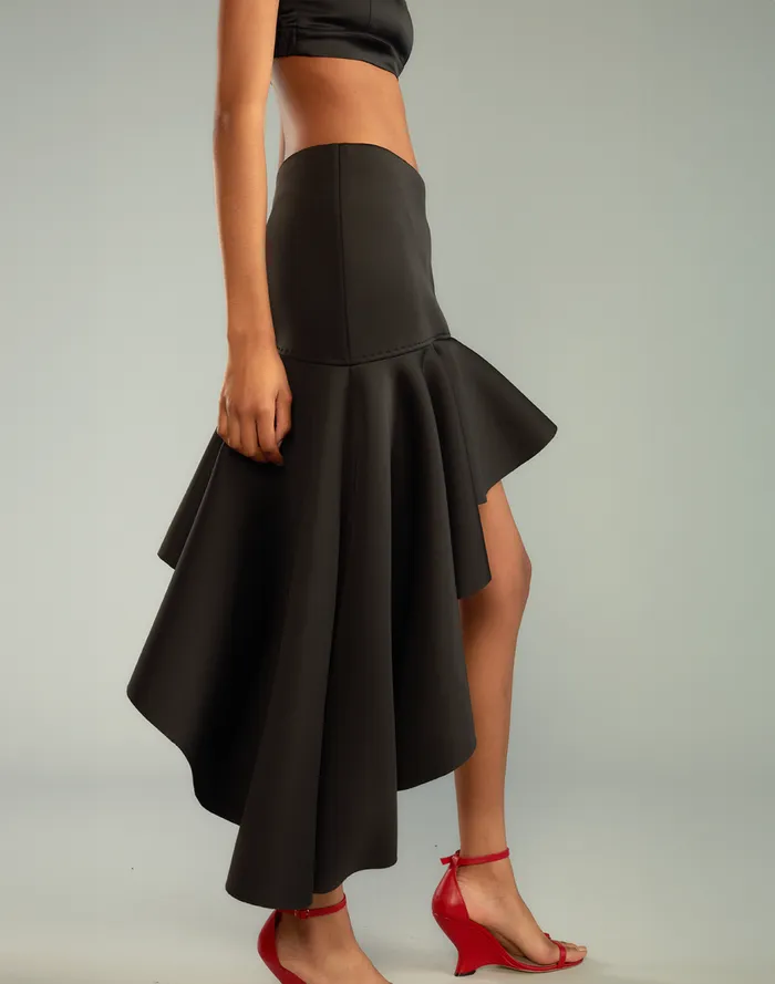 Bottoms Women Cynthia Rowley Asymmetrical Bonded Skirt