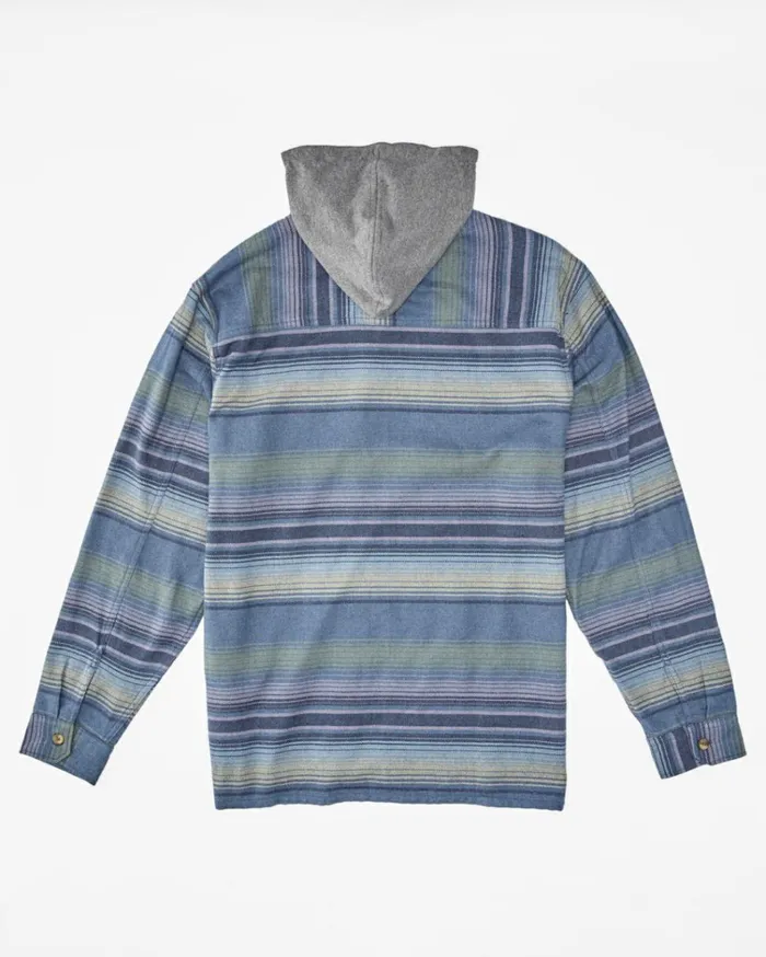 Boy039s 27 Baja Hooded Flannel Shirt North Sea Kids Billabong Toddlers and Boys 27 Yrs
