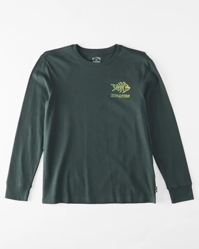 Boy039s 27 Sharky Long Sleeve TShirt Dark Forest Kids Billabong Toddlers and Boys 27 Yrs