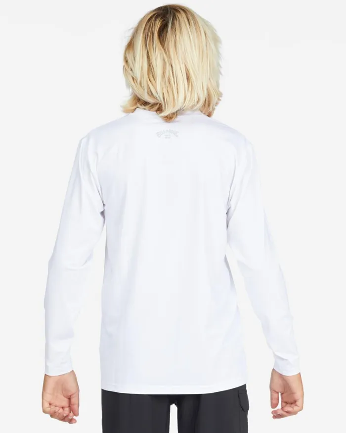 Boy039s All Day Wave Loose Fit Long Sleeve Surf Tee White Kids Billabong Boys039 Shorts