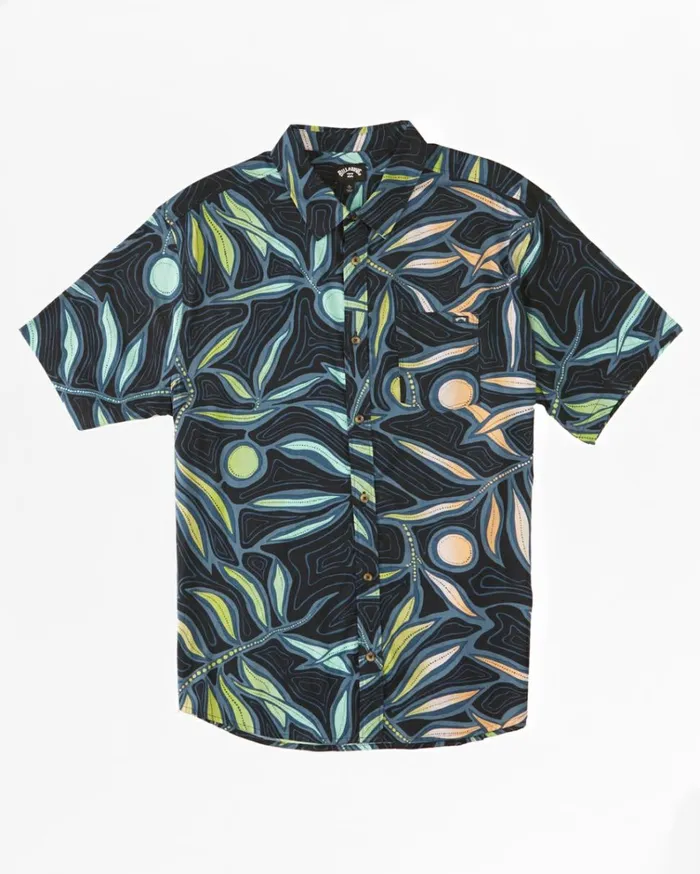 Boy039s Sundays Short Sleeve Shirt Dark Navy Kids Billabong Boys039 Shirts