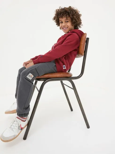 Boys Fatface Pants Jeans and Joggers Grey Cargo Joggers