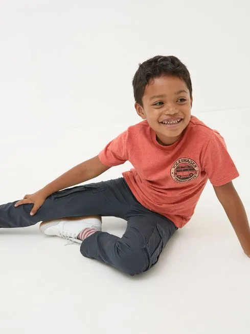 Boys Fatface Pants Jeans and Joggers Lulworth Navy Blue Cargo Trousers