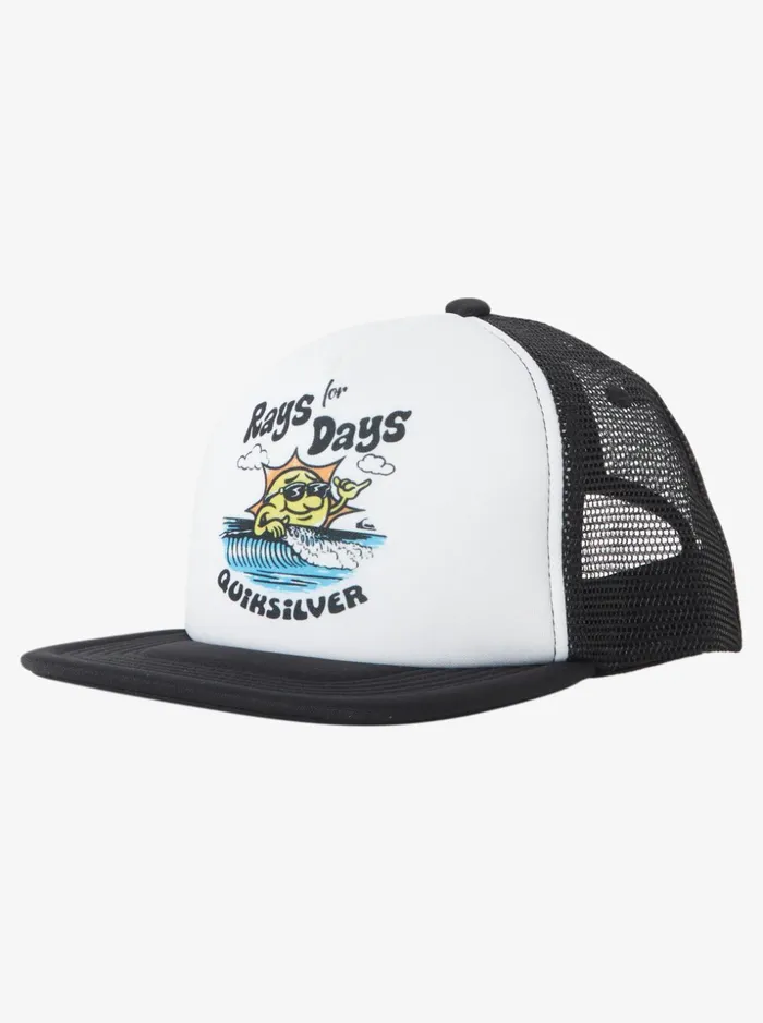 Boys Quiksilver Hats Boy039s 816 Rat Pack Trucker Hat White