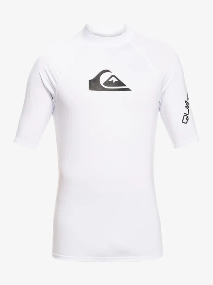 Boys Quiksilver Rashguards Boy039s 816 All Time Ss Youth SSL Surf Tee White