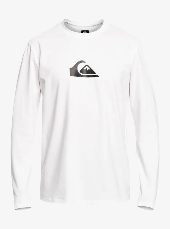 Boys Quiksilver Rashguards Boy039s 816 Solid Streak Ls Youth LSL Surf Tee White