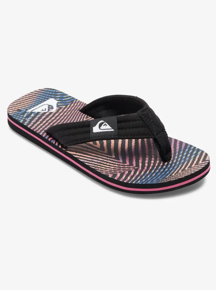 Boys Quiksilver Sandals Boy039s 816 Molokai Layback Sandals Blackorangegrey