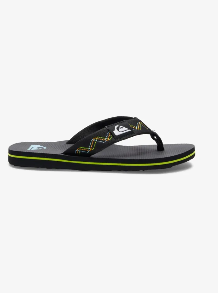 Boys Quiksilver Sandals Boy039s 816 Molokai Stitchy Sandals Blackblackgreen Boys Quiksilver Sandals Boy039s 816 Molokai Stitchy Sandals Blackblackgreen