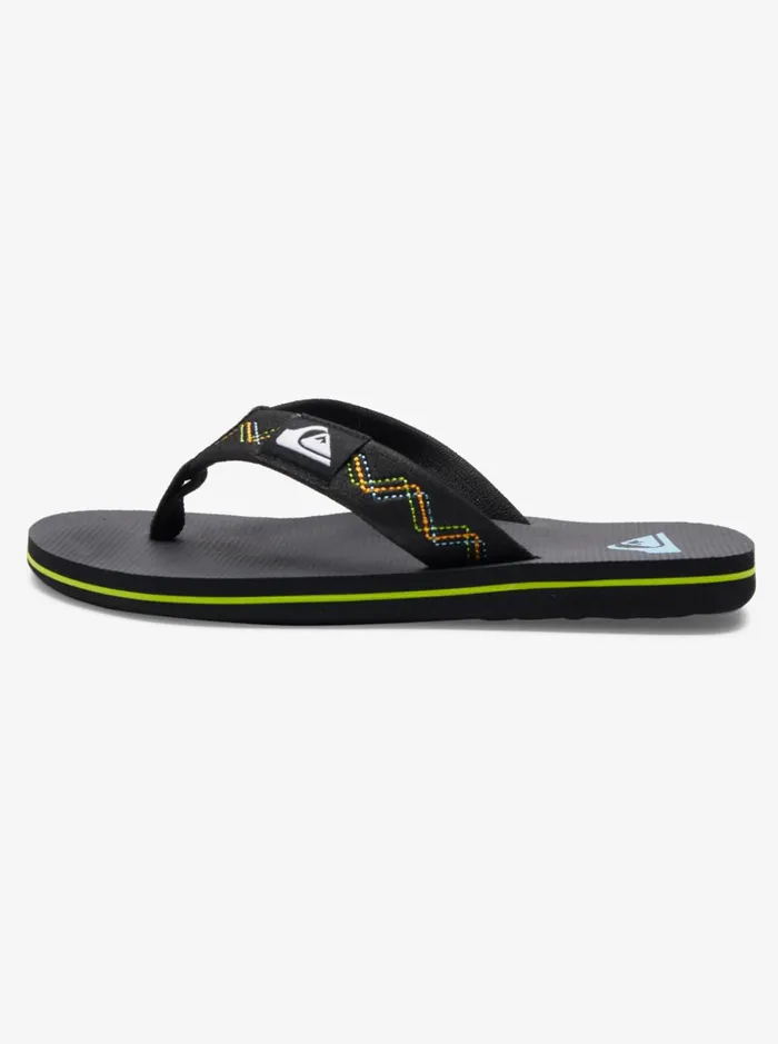 Boys Quiksilver Sandals Boy039s 816 Molokai Stitchy Sandals Blackblackgreen Boys Quiksilver Sandals Boy039s 816 Molokai Stitchy Sandals Blackblackgreen