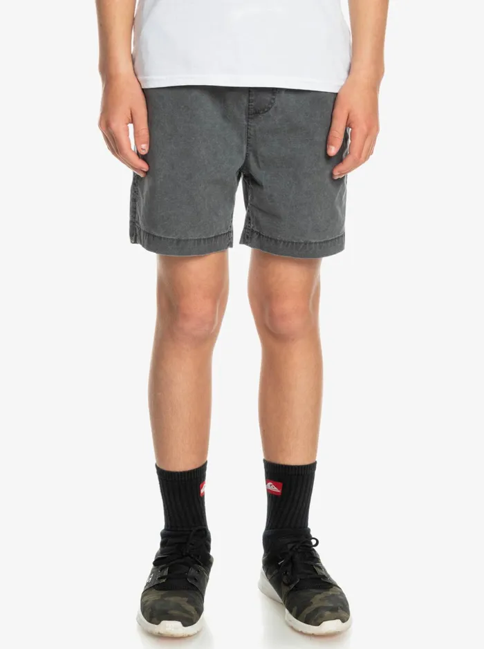 Boys Quiksilver Shorts Boy039s 816 Taxer 15034 Elastic Waist Shorts Black Boys Quiksilver Shorts Boy039s 816 Taxer 15034 Elastic Waist Shorts Black