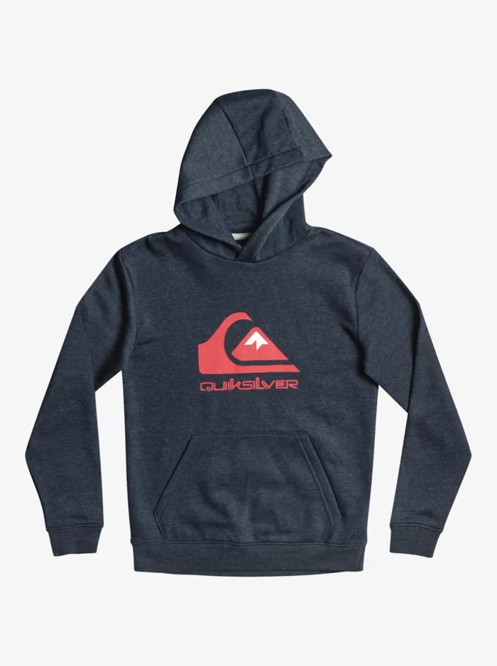 Boys Quiksilver Sweatshirts and Hoodies Boy039s 816 Big Logo Fleece Top Navy Blazer Heather