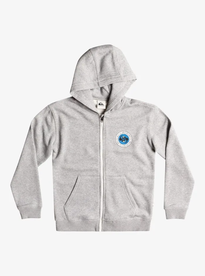 Boys Quiksilver Sweatshirts and Hoodies Boy039s 816 Shadow Groove Zip Up Hoodie Light Grey Heather