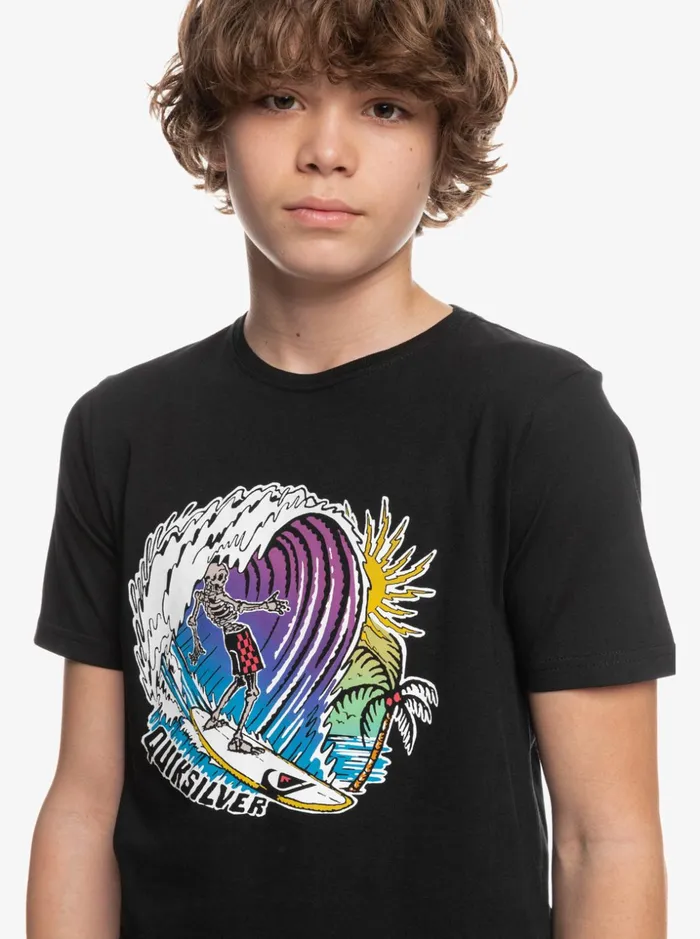Boys Quiksilver Tees Boy039s 816 The Barrel TShirt Black Boys Quiksilver Tees Boy039s 816 The Barrel TShirt Black