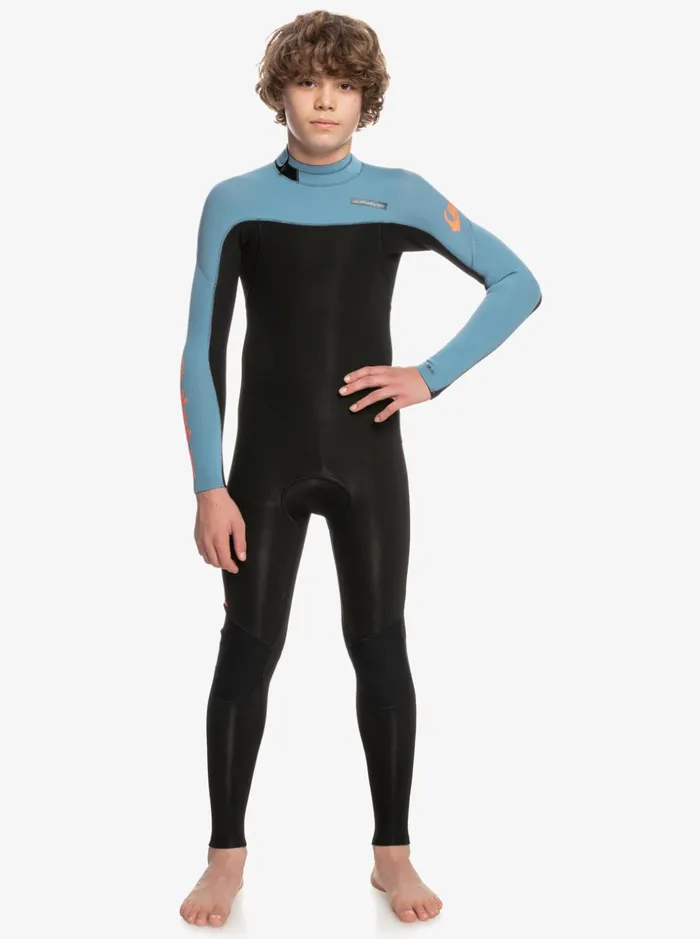 Boys Quiksilver Wetsuits Boy039s 816 32mm Everyday Sessions Back Zip Wetsuit Blackprovincial Blue