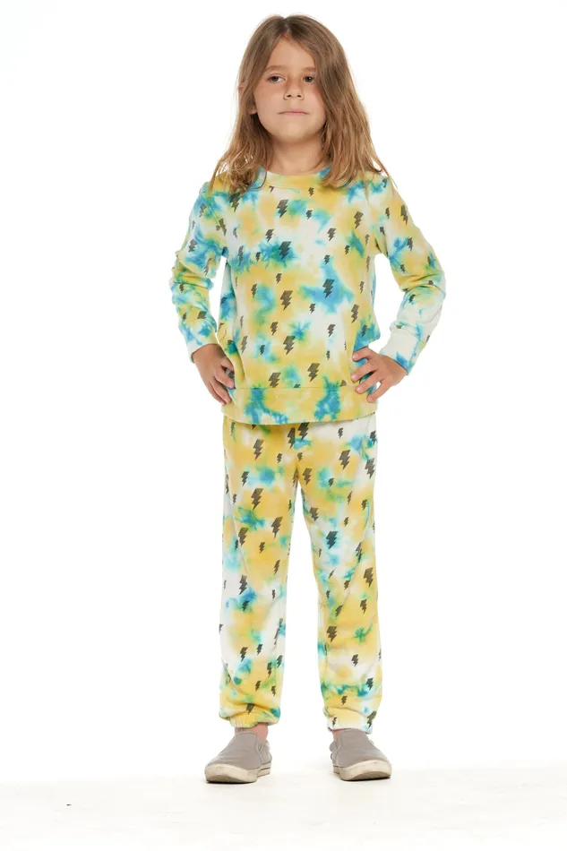 Boys Tie Dye Bolt Pants Bottoms Chaser Brand