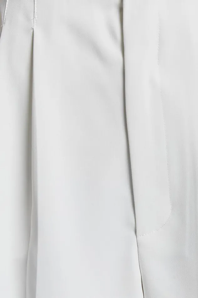 Briley Pleated Shorts 8211 High Waisted Tailored Shorts In White Women Showpo Shorts