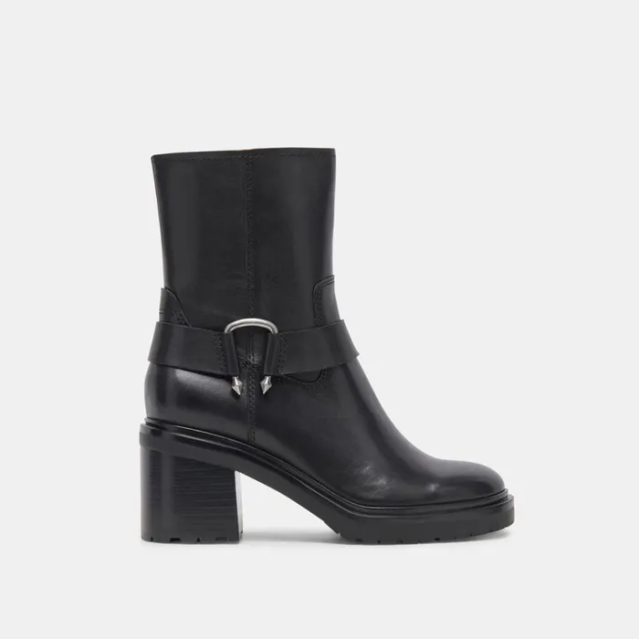 Camros Boots Black Leather Women Dolce Vita Boots and Booties