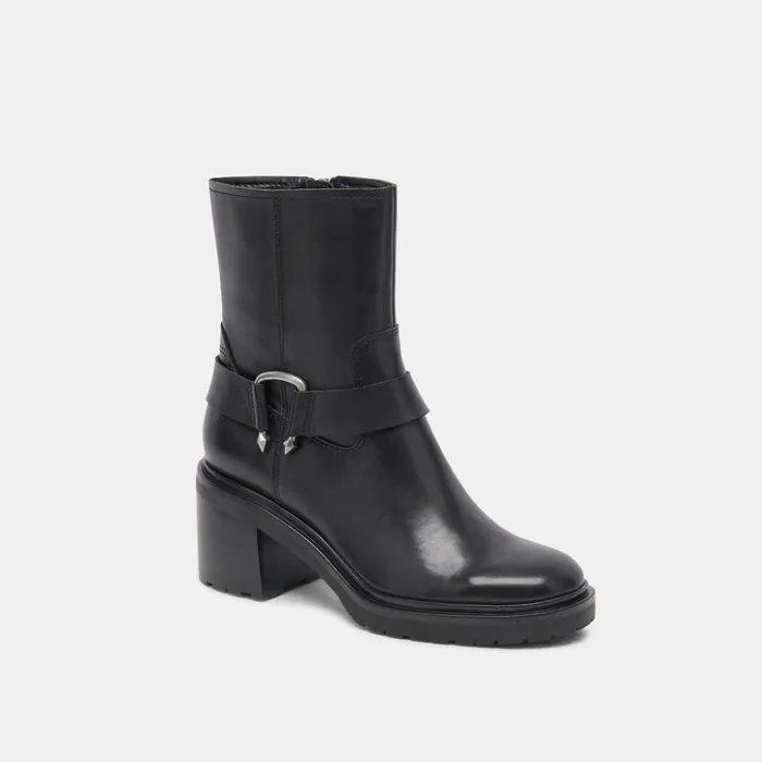 Camros Boots Black Leather Women Dolce Vita Boots and Booties