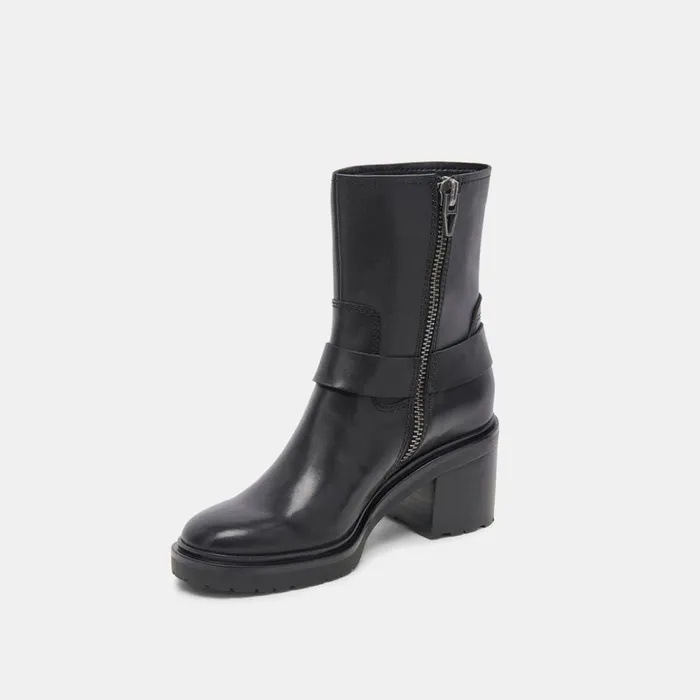 Camros Boots Black Leather Women Dolce Vita Boots and Booties