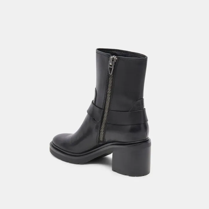 Camros Boots Black Leather Women Dolce Vita Boots and Booties