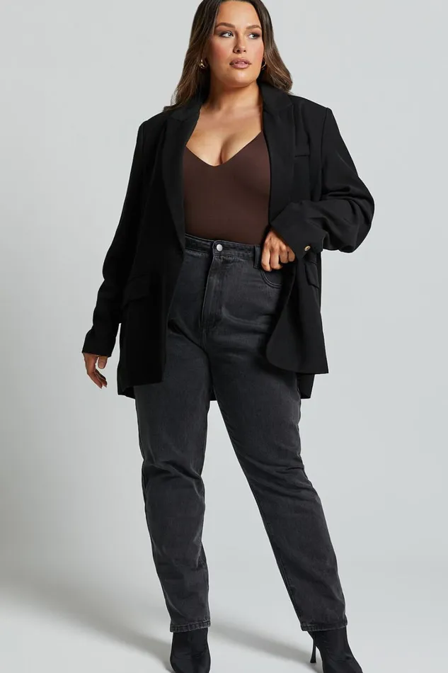 Caralina Blazer 8211 Oversized Single Breasted Blazer In Black Women Showpo Blazers