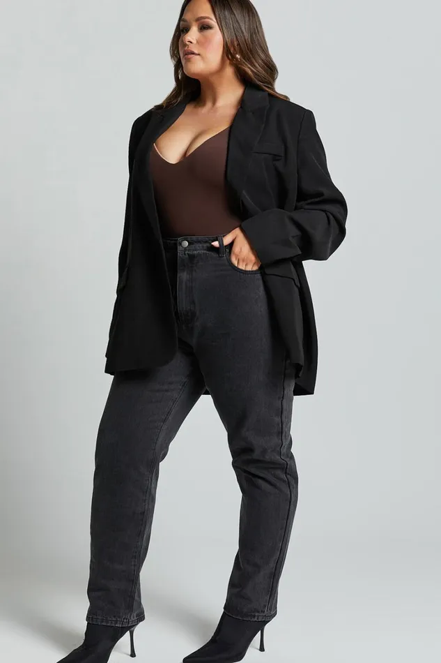 Caralina Blazer 8211 Oversized Single Breasted Blazer In Black Women Showpo Blazers