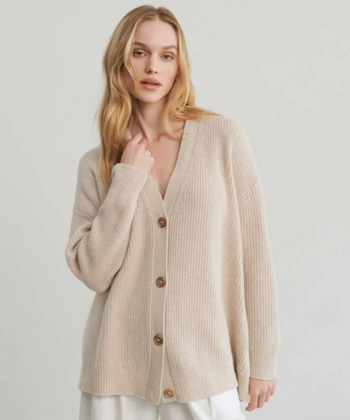 Cardigans Women Jenni Kayne Cashmere Cocoon Cardigan Oatmeal Oatmeal