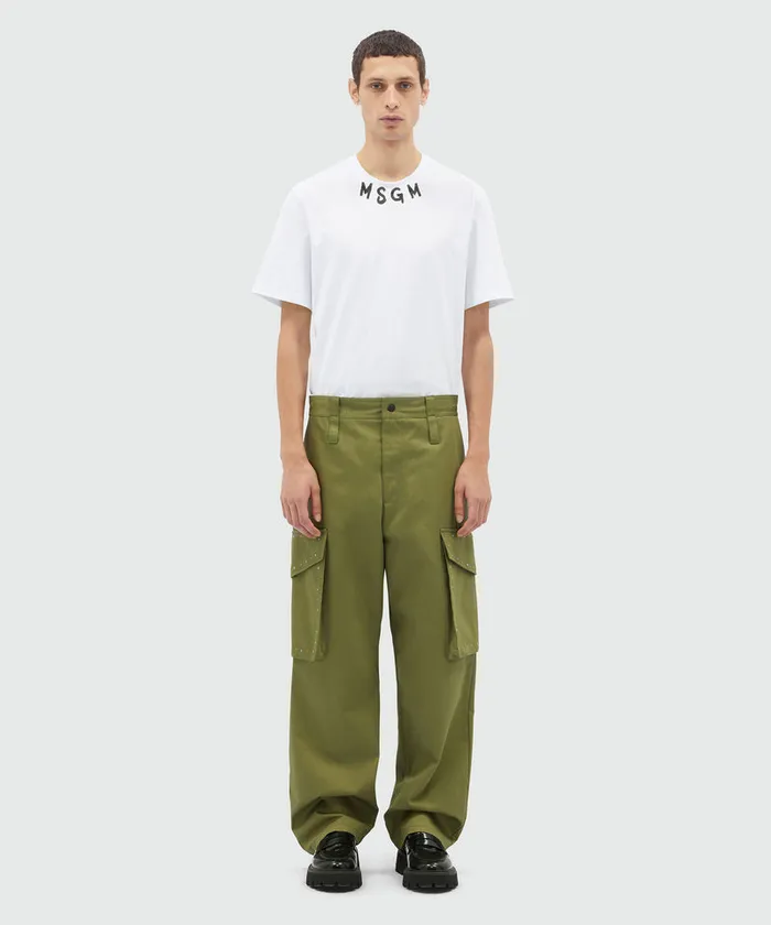 Cargo Pants With Multicolor Studs Men MSGM Pants And Shorts