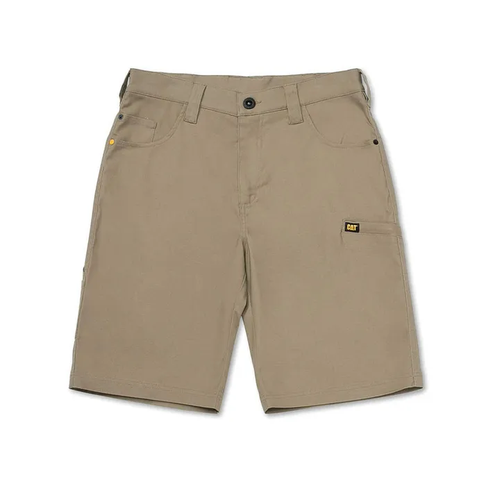 Cat Footwear Pants Men039s Stretch Canvas Utility Short Khaki 8211 Men