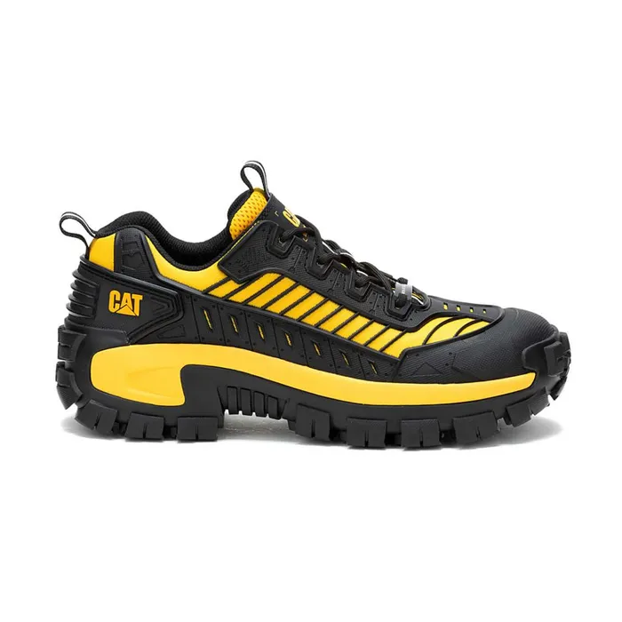 Cat Footwear Shoes Men039s Invader Mecha Composite Toe Work Shoe Blackcat Yellow 8211 Men