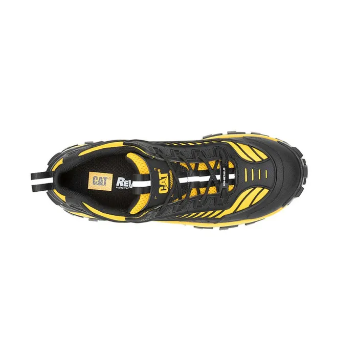 Cat Footwear Shoes Men039s Invader Mecha Composite Toe Work Shoe Blackcat Yellow 8211 Men