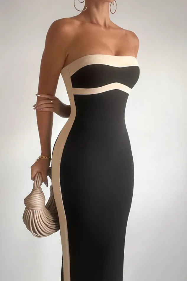 Chailyn Midi Dress 8211 Strapless Bodycon Dress In Black Women Showpo Dresses