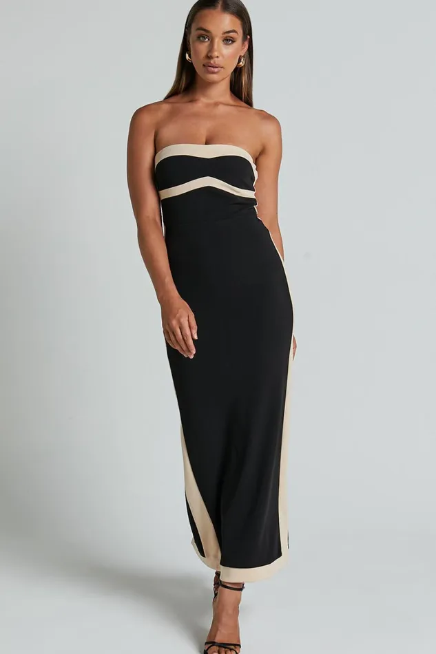 Chailyn Midi Dress 8211 Strapless Bodycon Dress In Black Women Showpo Dresses