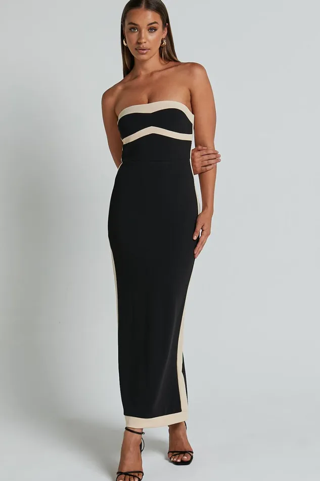 Chailyn Midi Dress 8211 Strapless Bodycon Dress In Black Women Showpo Dresses