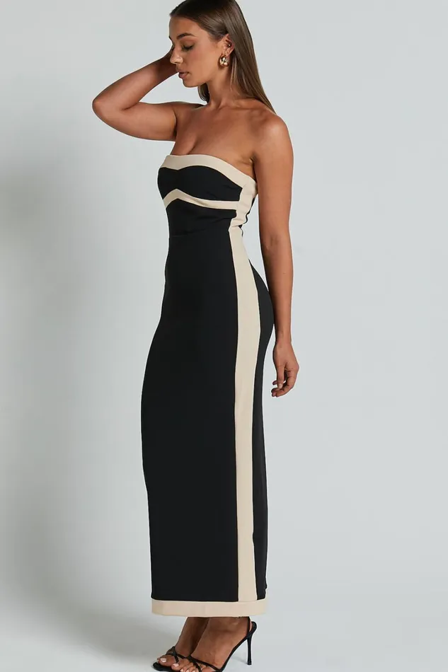 Chailyn Midi Dress 8211 Strapless Bodycon Dress In Black Women Showpo Dresses
