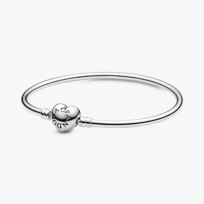 Charm Bracelets Women Pandora Online Moments Heart Clasp Bangle