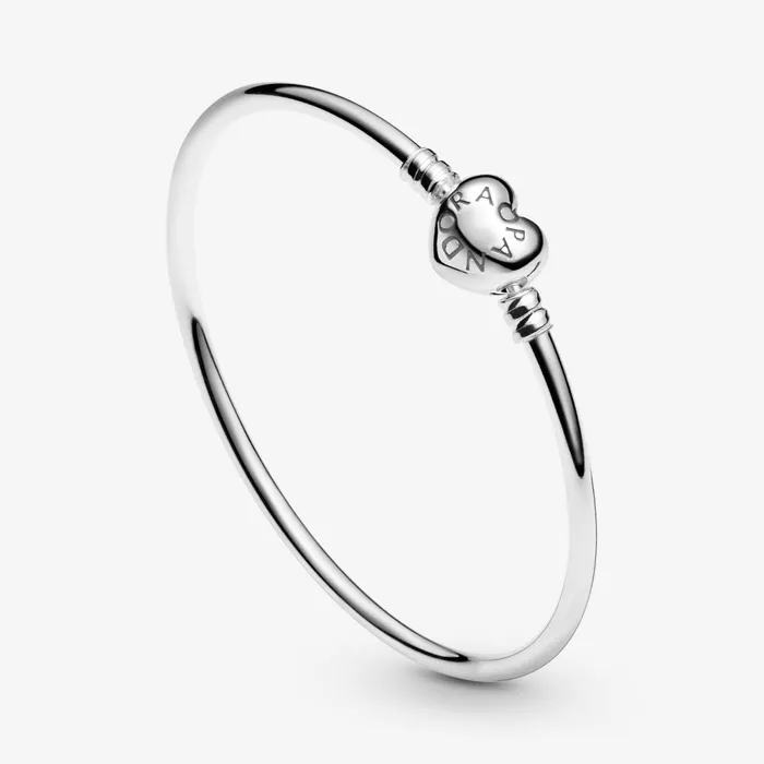 Charm Bracelets Women Pandora Online Moments Heart Clasp Bangle